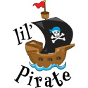 Lil' Pirate pirate ship, blue bandana